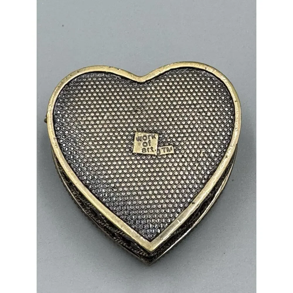 Trinket Box Object d' art L’amour Jeweled Heart Art Form‎ Collectibles 2009